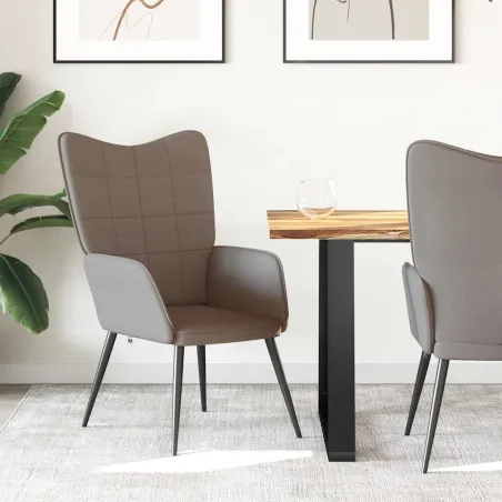 Chaise de relaxation Taupe Tissu