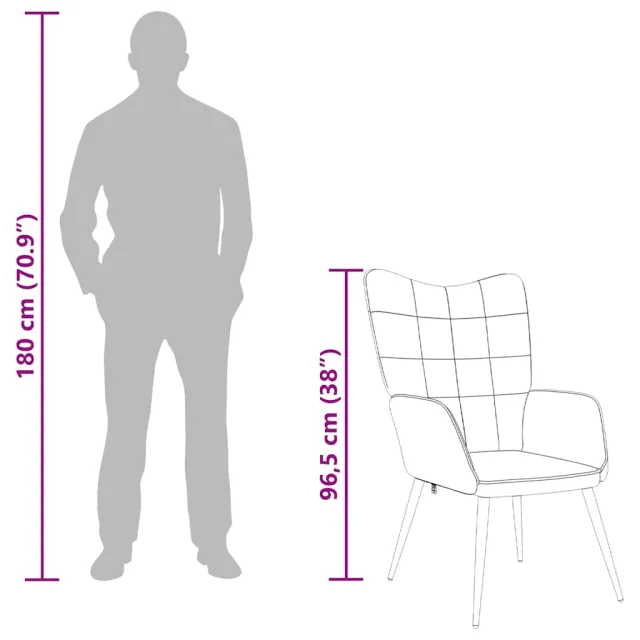 Chaise de relaxation Taupe Tissu