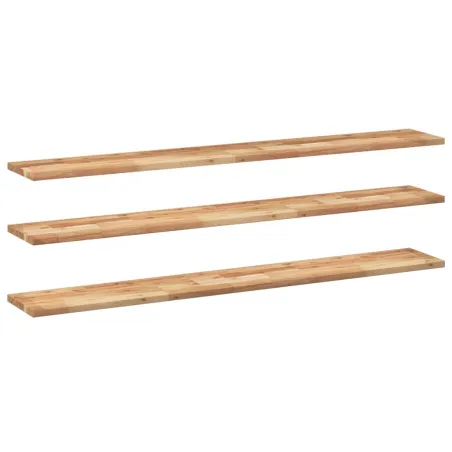 Étagères flottantes 3 pcs 140x20x2 cm acacia massif à l'huile