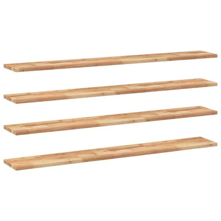 Étagères flottantes 4 pcs 140x20x2 cm acacia massif à l'huile