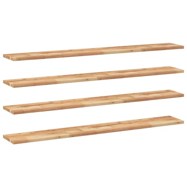 Étagères flottantes 4 pcs 160x20x2 cm acacia massif à l'huile
