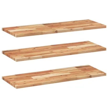 Étagères flottantes 3 pcs 80x30x2 cm acacia massif à l'huile