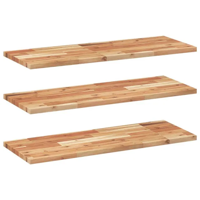 Étagères flottantes 3 pcs 100x30x2 cm acacia massif à l'huile