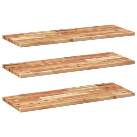 Étagères flottantes 3 pcs 100x30x2 cm acacia massif à l'huile
