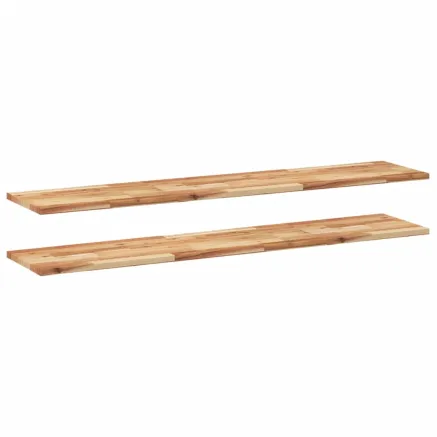 Étagères flottantes 2 pcs 140x30x2 cm acacia massif à l'huile 2