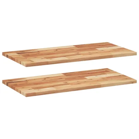 Étagères flottantes 2 pcs 60x40x2 cm acacia massif à l'huile