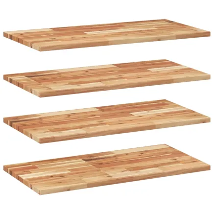 Étagères flottantes 4 pcs 60x40x2 cm acacia massif à l'huile 2