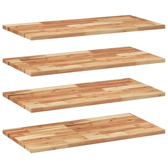 Étagères flottantes 4 pcs 60x40x2 cm acacia massif à l'huile