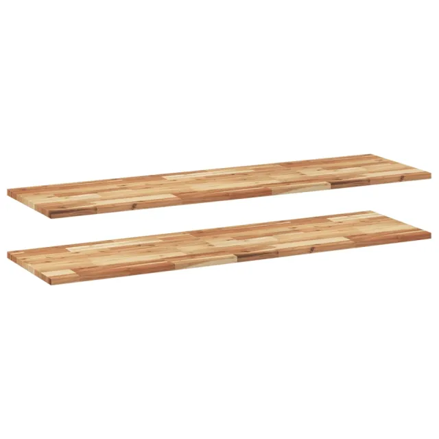 Étagères flottantes 2 pcs 160x40x2 cm acacia massif à l'huile