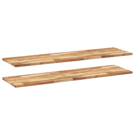 Étagères flottantes 2 pcs 160x40x2 cm acacia massif à l'huile