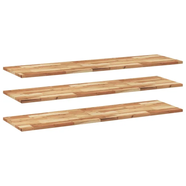 Étagères flottantes 3 pcs 160x40x2 cm acacia massif à l'huile