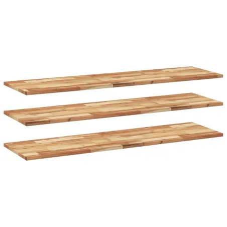 Étagères flottantes 3 pcs 160x40x2 cm acacia massif à l'huile