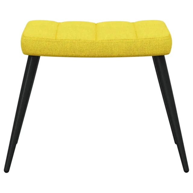 Chaise de relaxation avec tabouret Jaune moutarde Tissu