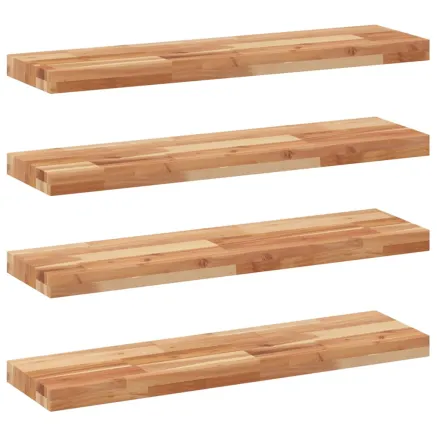 Étagères flottantes 4 pcs 100x20x4 cm acacia massif à l'huile 2