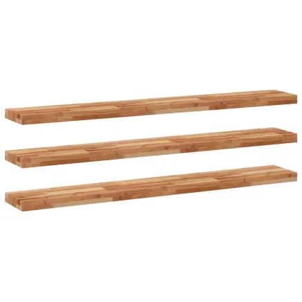 Étagères flottantes 3 pcs 120x20x4 cm acacia massif à l'huile 2