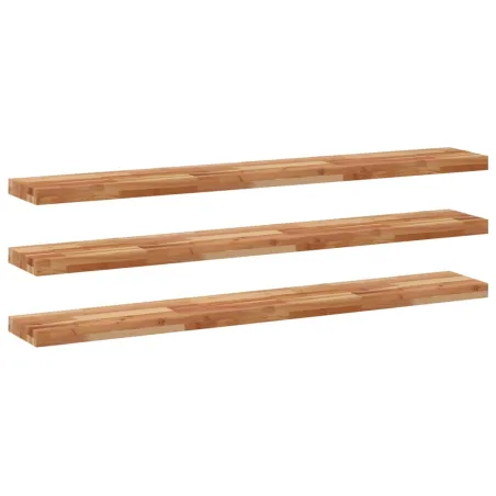 Étagères flottantes 3 pcs 120x20x4 cm acacia massif à l'huile