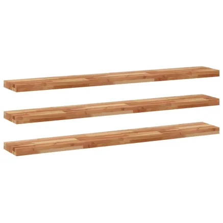 Étagères flottantes 3 pcs 140x20x4 cm acacia massif à l'huile 2