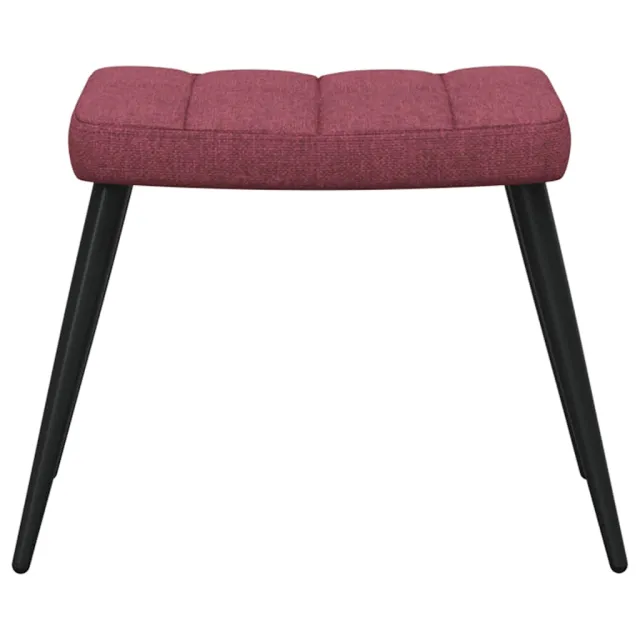 Chaise de relaxation avec tabouret Rouge bordeaux Tissu