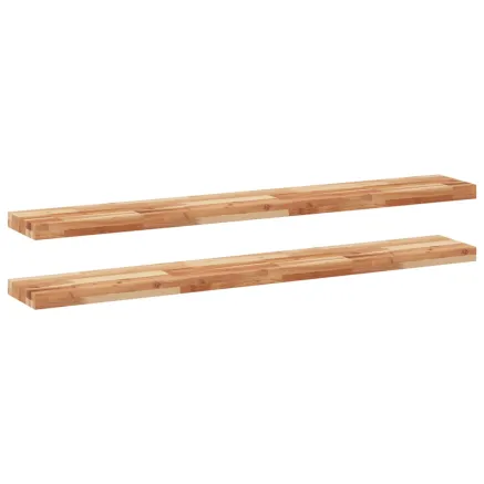 Étagères flottantes 2 pcs 160x20x4 cm acacia massif à l'huile 2