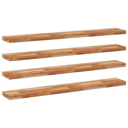 Étagères flottantes 4 pcs 160x20x4 cm acacia massif à l'huile 2