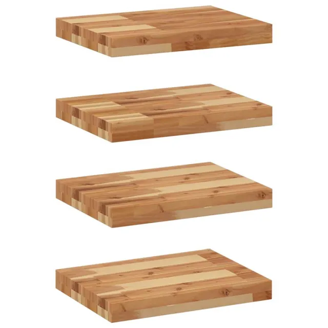 Étagères flottantes 4 pcs 40x30x4 cm acacia massif à l'huile