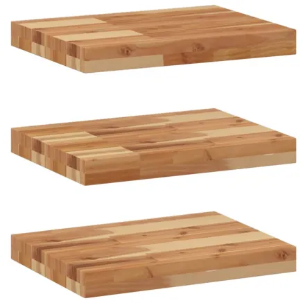 Étagères flottantes 3 pcs 60x30x4 cm acacia massif à l'huile 2