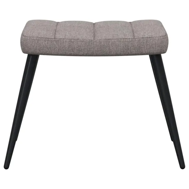 Chaise de relaxation avec tabouret Taupe Tissu