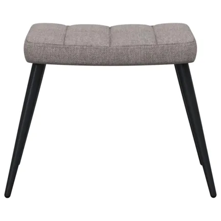 Chaise de relaxation avec tabouret Taupe Tissu
