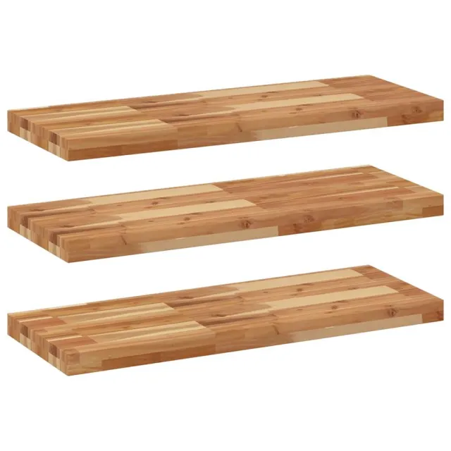 Étagères flottantes 3 pcs 100x30x4 cm acacia massif à l'huile