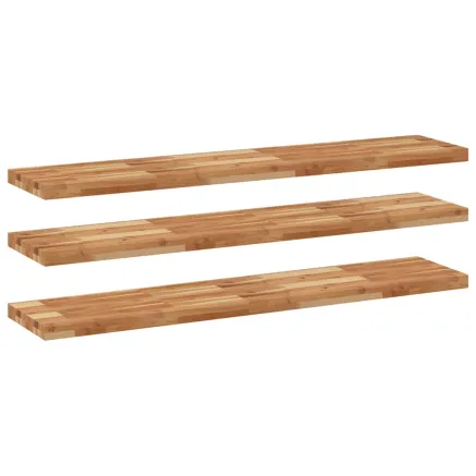 Étagères flottantes 3 pcs 160x30x4 cm acacia massif à l'huile 2