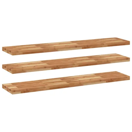 Étagères flottantes 3 pcs 160x30x4 cm acacia massif à l'huile