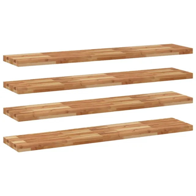 Étagères flottantes 4 pcs 160x30x4 cm acacia massif à l'huile