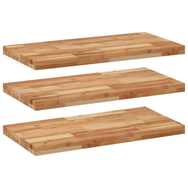 Étagères flottantes 3 pcs 80x40x4 cm acacia massif à l'huile