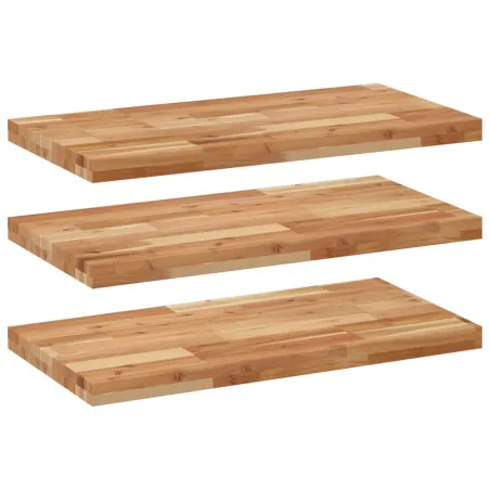 Étagères flottantes 3 pcs 80x40x4 cm acacia massif à l'huile