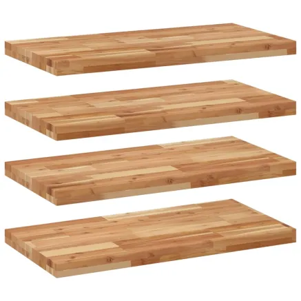Étagères flottantes 4 pcs 80x40x4 cm acacia massif à l'huile 2