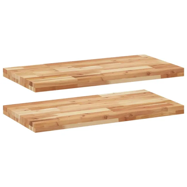 Étagères flottantes 2 pcs 100x40x4 cm acacia massif à l'huile