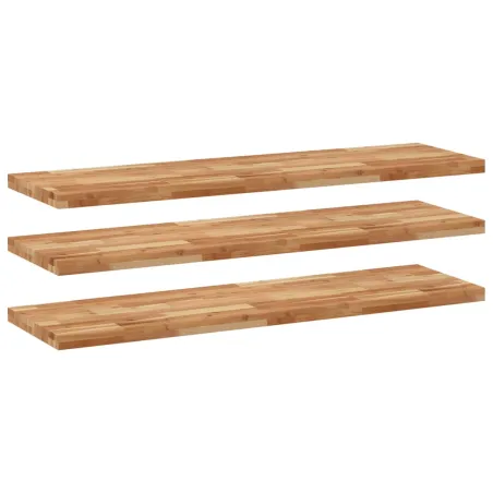 Étagères flottantes 3 pcs 120x40x4 cm acacia massif à l'huile