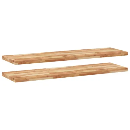 Étagères flottantes 2 pcs 140x40x4 cm acacia massif à l'huile 2