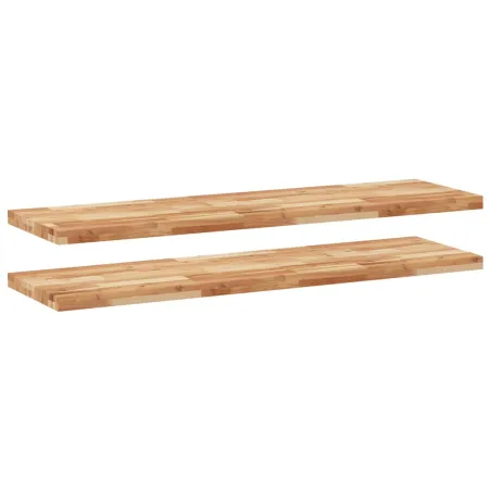 Étagères flottantes 2 pcs 160x40x4 cm acacia massif à l'huile
