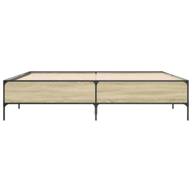 Cadre de lit sans matelas chêne sonoma 200x200 cm