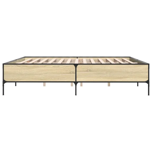 Cadre de lit sans matelas chêne sonoma 200x200 cm