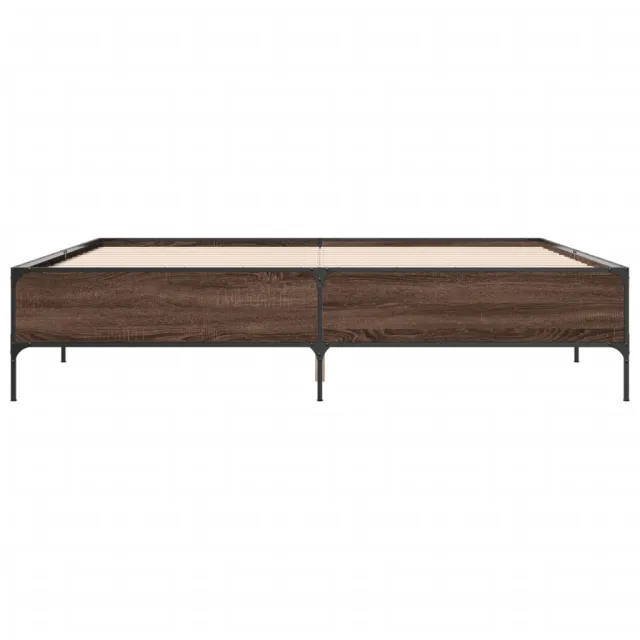 Cadre de lit sans matelas chêne marron 200x200 cm
