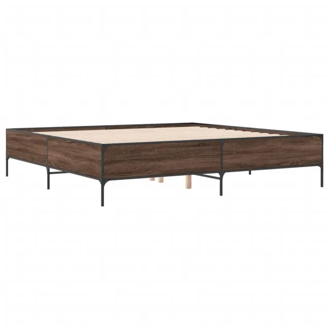 Cadre de lit sans matelas chêne marron 200x200 cm