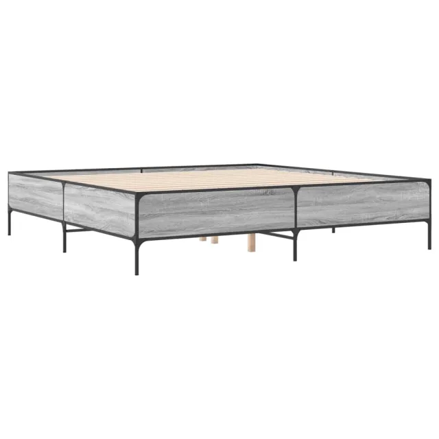 Cadre de lit sans matelas sonoma gris 180x200 cm