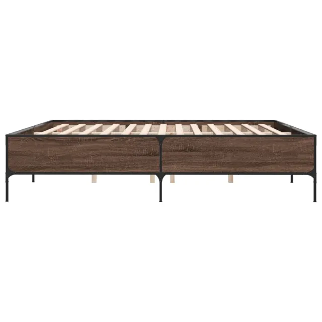 Cadre de lit sans matelas chêne marron 180x200 cm