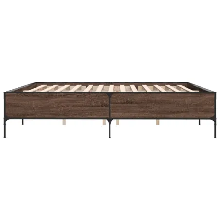 Cadre de lit sans matelas chêne marron 180x200 cm