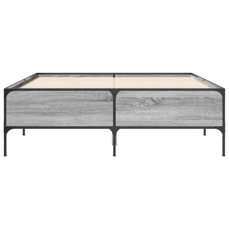 Cadre de lit sans matelas sonoma gris 150x200 cm