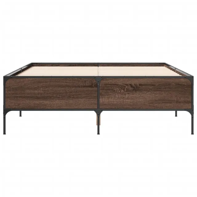 Cadre de lit sans matelas chêne marron 150x200 cm