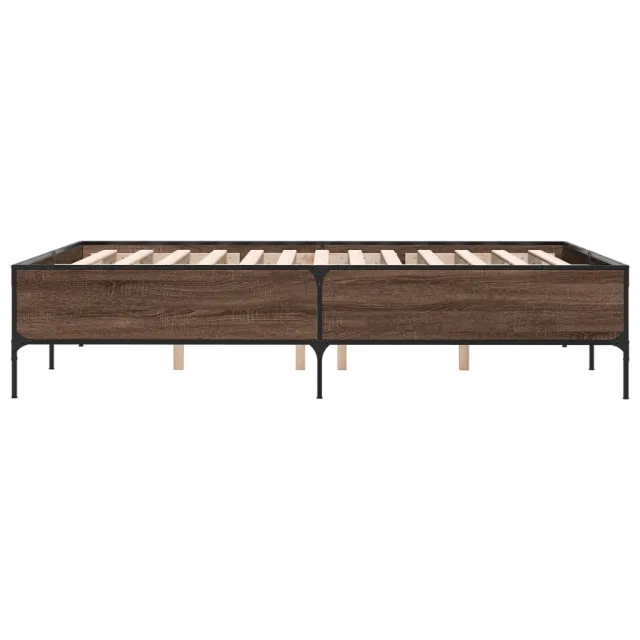 Cadre de lit sans matelas chêne marron 150x200 cm