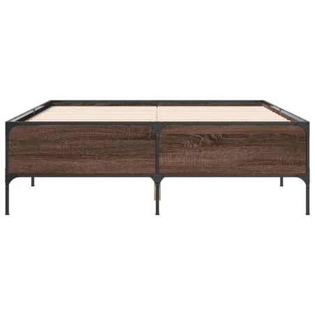 Cadre de lit sans matelas chêne marron 140x200 cm